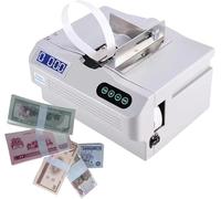 zhenmaster Paper Tape Binding Machine Intelligent Banknote Bundling with Automatic Sensing,Adjustable Tape Length & Tightness, 2 Secs Binding Speed, for Bills, Cards, Money Packer for Bank Use