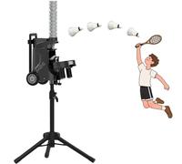 zhenmaster Portable Badminton Feeder with APP Control, 52 Shuttle Storage, 1-5 Second Interval, Adjustable Height Stand, Lightweight Battery Shuttle Launcher for Indoor Outdoor Training