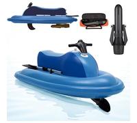 zhenmaster Portable Foldable Electric Boat, Electric Inflatable Jet Ski, With Detachable 500w Thruster, Supports 200kg Capacity, 10-Speed Remote Control for Family Beach Fun