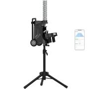zhenmaster Smart Badminton Serving Machine with APP Control, Adjustable Height & Angle, 52 Shuttle Capacity, 1-5s Frequency, Battery Operated Trainer for Indoor Outdoor Practice