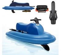 zhenmaster Water Propulsion Jet Ski, Upgraded Dual-Fin Inflatable Boat with 10-Speed Control, 500w High-Speed Thruster, Includes Aluminum Paddle & Basic Repair Kit, 200kg Load Capacity Portable