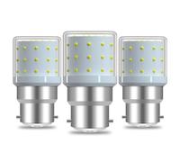 ZHENMING Bayonet Light Bulbs 80W 60W Equvialent,B22 LED Bulb 6W Cool White 6000K 800LM 100-265V Non-Dimmable Corn Light Bulbs for Chandeliers, Wall Lamps, Ceiling Light Fixtures,3 Pcs