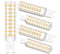 ZHENMING Dimmable G9 LED Bulbs 10W Equivalent to 100W Halogen, Warm White 3000K Bi-Pin Base LED Light Bulbs, Energy Saving No Flicker, AC220-240V, 900LM, 5 Packs