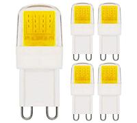 ZHENMING Flat G9 2W LED Bulb Cool White 6000K Compact Short 40mm Dimmable Equivalent 20W Halogen Lamps Light Bulbs 230V, 5 Pack