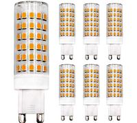 ZHENMING G9 Dimmable LED Bulb 9W Equivalent 80W Halogen Bulb Warm White 3000K,220V-240V, 6-Pack