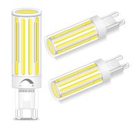 ZHENMING Updated COB Dimmable G9 Led Bulbs 75W-80W Halogen Equivalent Cool White 6000K,8W 800LM Bi-Pin Base G9 Capsule Bulbs No Flicker AC 220-240V,G9 LED Light Bulb for Crystal Chandelier, 3 Pcs