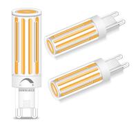 ZHENMING Updated COB Dimmable G9 Led Bulbs 75W-80W Halogen Equivalent Warm White 2700K,8W 800LM Bi-Pin Base G9 Capsule Bulbs AC 220-240V No Flicker G9 LED Light Bulb for Crystal Chandelier, 3 Pcs