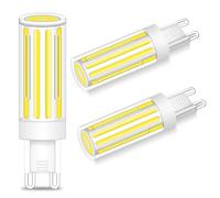 ZHENMING Updated COB G9 Led Bulbs 75W-80W Equivalent Cool White 6000K,8W 800LM G9 Bin Pin Base AC 220-240V No Flicker,Not Dimmable G9 LED Light Bulb for Decor Home Chandelier, 3 Pcs