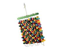 ZHENNB Natural Wood Hookbill Climbing Toy Including Multiple Chewing Ropes and Bright Colors for Mental Stimulation Eclectus Conure Toy