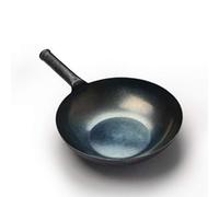 ZhenSanHuan HandHammered Iron Wok Flat Bottom Induction Suitable (IronHandle)