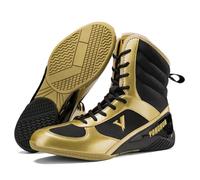 ZHENSI Men's Boxing Shoes High Top Professional Wrestling Fitness Shoes | Non-Slip Rubber Sole, Lightweight Breathable, Fighting Martial Arts Footwear, for Powerlifting, Bodybuilding