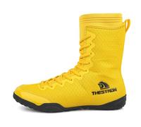 ZHENSI Men's Boxing Shoes, Wrestling Fighting Boots Non-Slip Indoor Cross-Training Boots Lightweight Sports Boots,Yellow,10 UK