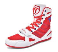 ZHENSI Men's Wrestling Shoes Flat Wide Boxing Shoes Breathable Non-Slip | High-Top Rubber Sole Lightweight Fitness Boots Professional Weightlifting Powerlifting Shoes