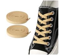 ZHENTOR Elastic No Tie Shoe Laces for Sneakers, Stretch Tieless Shoelaces for Kids and Adults, Flat Athletic Shoes Strings, Tan, 47"(120cm)