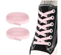 ZHENTOR Elastic No Tie Shoe Laces for Sneakers, Stretch Tieless Shoelaces for Kids and Adults, Flat Athletic Shoes Strings, Pink, 47"(120cm)