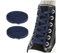 ZHENTOR Elastic No Tie Shoe Laces for Sneakers, Stretch Tieless Shoelaces for Kids and Adults, Flat Athletic Shoes Strings, Navy Blue, 47"(120cm)