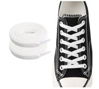 ZHENTOR Elastic No Tie Shoe Laces for Sneakers, Stretch Tieless Shoelaces for Kids and Adults, Flat Athletic Shoes Strings, White, 47"(120cm)