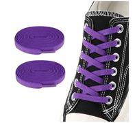 ZHENTOR Elastic No Tie Shoe Laces for Sneakers, Stretch Tieless Shoelaces for Kids and Adults, Flat Athletic Shoes Strings, Purple, 47"(120cm)