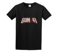 ZHENWA Sum 41 Logo Mens Round Neck Cotton T Shirts Size M Black