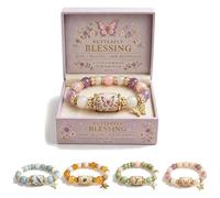 ZHENWO 2026 Limited Edition Blessing Birds Bracelet, Elastic Stretch Bracelet With Multicolor Gemstone Beads, Inspirational Charm Jewelry for Strength, Hope and Joy, Comes With Premium Gift Box (D)