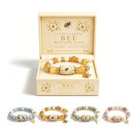 ZHENWO 2026 Limited Edition Blessing Birds Bracelet, Elastic Stretch Bracelet With Multicolor Gemstone Beads, Inspirational Charm Jewelry for Strength, Hope and Joy, Comes With Premium Gift Box (A)