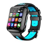 Zhenwo Smart Watches for Children, GPS LBS Tracker 4G Phone Watch with Dual Camera/SIM Card Slot for Call/Message/Wechat Video Voice Chat/Game/Wifi,Blue