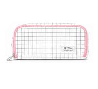 ZHENWO Special Pencil Case Polka Dot, Cute Pencil Case, Multi-Compartment Pencil Cases, Large Pencilcase Big Capacity, Canvaswith Soft Zip Pen Case, Suitable for School and Office (Check Patterns)