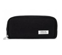 ZHENWO Special Pencil Case Polka Dot, Cute Pencil Case, Multi-Compartment Pencil Cases, Large Pencilcase Big Capacity, Canvaswith Soft Zip Pen Case, Suitable for School and Office (Black)