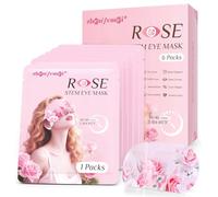 ZHENYEMEI 6 Packs Rose Heated Eye Mak - Steam Eye Mask Warm Compress for Dry Eyes Puffinesss Dark Circles Sleep Migraine Stye Irritation Stress Relief Self Care Wellness Spa Relaxation Gift