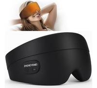 ZHENYEMEI Heated Eye Masks for Dry Eyes, Cordless Silk Mask, 3 Heat Levels Electric Heating Pad for Eye Strain Relief & Fatigue,Ideal Gifts for Men Women,Sleep,Travel,Relaxation