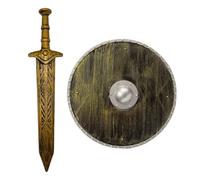 ZHER-LU Plastic Sword & Shield Spartan Combat Shield and Sword Costume Accessory Medieval Knight Toy,Halloween Cosplay