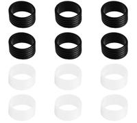 zheshuyi 12 Pcs Tennis Racket Fix Rings Protector Bands Silicone Handle Grip Fix Rings Tennis Grip Rings for Tennis Racquet, Squash Racket
