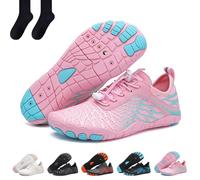 ZHESNIL Ongitecoude Grounding Shoes with Copper, Grounding Shoes, Slip-On Unisex Quick Dry Barefoot Hiking Shoes (Pink, 38)