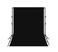 Zhexun 3X1/2/3/4/6M Photography Backdrop, Muslin Fabric Green Screen Backdrop for Video Recording, Zoom Meetings,Photography Studio (Color : Black, Size : 3mX6M)