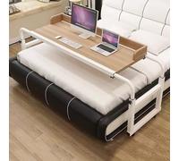 ZHFASDS Overbed Table With Wheels，Fully Adjustable Height And Length Desk Rolling Medical Table Standing Workstation Food Tray Laptop Bed Table Food Tray Desk(Color:Wood)