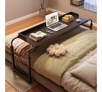 ZHFASDS Overbed Table With Wheels，Mobile Desk With Adjustable Height Food Tray Desk Rolling Medical Table Laptop Bed Table Standing Over Bed Table King Size(Color:Black)