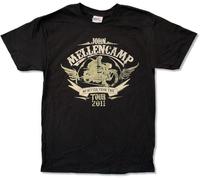 ZHFCNUKC John Mellencamp Rider Tour 2011 (Lowell Ames) Black T Shirt Cougar New