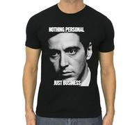 ZHFCNUKC Nothing Personal Just Business t-Shirt The Godfather Al Pacino Cotton Black Size