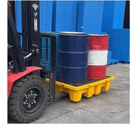 ZHFENGZHUZ Spill-proof Tray Oil Tank Spill Tray Spill Containment Platforms Industrial Modular Sump Containment Tray Drum Spill Containment Pallet(Size:66x36x12cm,Color:Yellow)