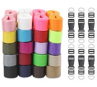 ZHFMILY Nylon Webbing Strap, 15mm, 40 Yards, Mixed #253, for Handbag, Indoor & Outdoor Gear, Pet Collars, DIY Projects, Crafts, Sewing