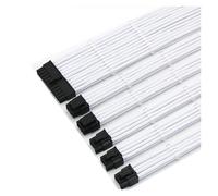 ZHFSWLKW 4mm Sleeved 1x24Pin, 2x4+4(8Pin) CPU, 3xPCIE 6+2P GPU Premium Computer Basic PSU Extension Cable Kit Power Cord(20cm,O 15A)