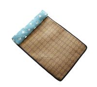 ZHFSWLKW Cat Natural Cooling Mat Summer Pet Self Pad Bed For Dogs Indoor Rattan Weave Sleeping(03,M 55X40CM)