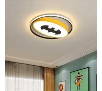 ZHFZKKL LED White Children's Room Ceiling Light Dimmable 3 Colors Bedroom Cartoon Yellow Ceiling Lamp Modern Batman Design Round Creative Decorative Chandelier For Office Living Room Baby Room
