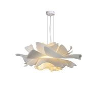 ZHFZKKL Modern Chandelier Flower Shape Chandelier Light Fixture With Acrylic Shade Mid Century White Pendant Light Ceiling Light Home Decoration For Dining Living Room Bedroom Kitchen Study