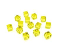 ZHGFXIN 200Pcs Colorful 6 Sided Acrylic Dices 8mm D6 Cubes Square Corner Clear Kids Educational Board Game