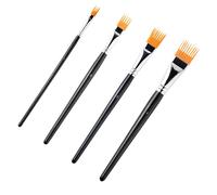 ZHGFXIN 4Pcs Artist Paint Brush Flat Tip Watercolor Brush For Mountain Water Scenery Delicating And Chinese Inks Wash Painting Acrylic Paint Brushes