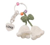 ZHGFXIN Crocheted Woolen Yarn Flower-leaf Bag Pendant Of The Valley Keychain Bag Accessory Hand-woven Cotton Thread Decors Of The Valley Keychain Pendant Headphone Pouch Decorations