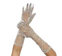 ZHGFXIN Halloween Web Gloves Fashion Wedding Long Gauze Gloves Etiquette Dark Series Spiderweb Glove Black Lace Women Elegant Formal Halloween Party Supplies Theme Party Wedding Ceremony Web