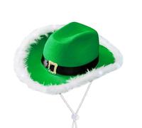 ZHGFXIN LED Cowboy Cap Green Color Cowgirl Hat Christmas Cowgirl Magician Adult Unisex Costume Night Club Headgear Flashing Party