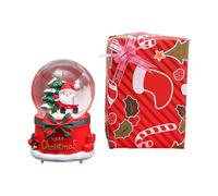 ZHGFXIN Musical Snowman Crystal With LED Light Show Christmas Melodies Resin Artwork For Home Centerpieces Christmas Snowman Music Box With LED Light